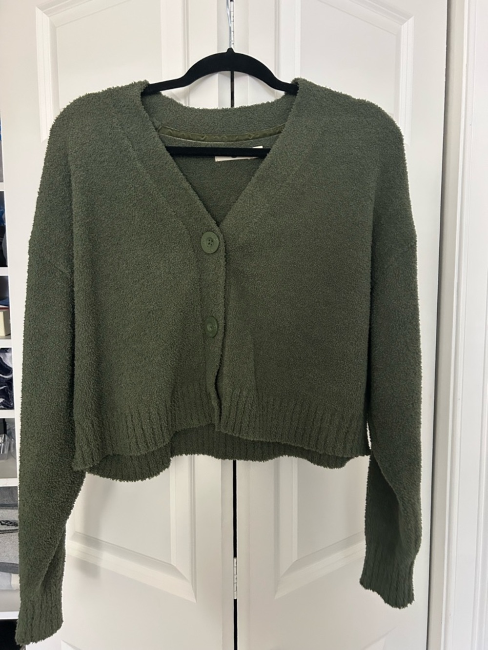 UGG Cropped Cardigan Sweater green